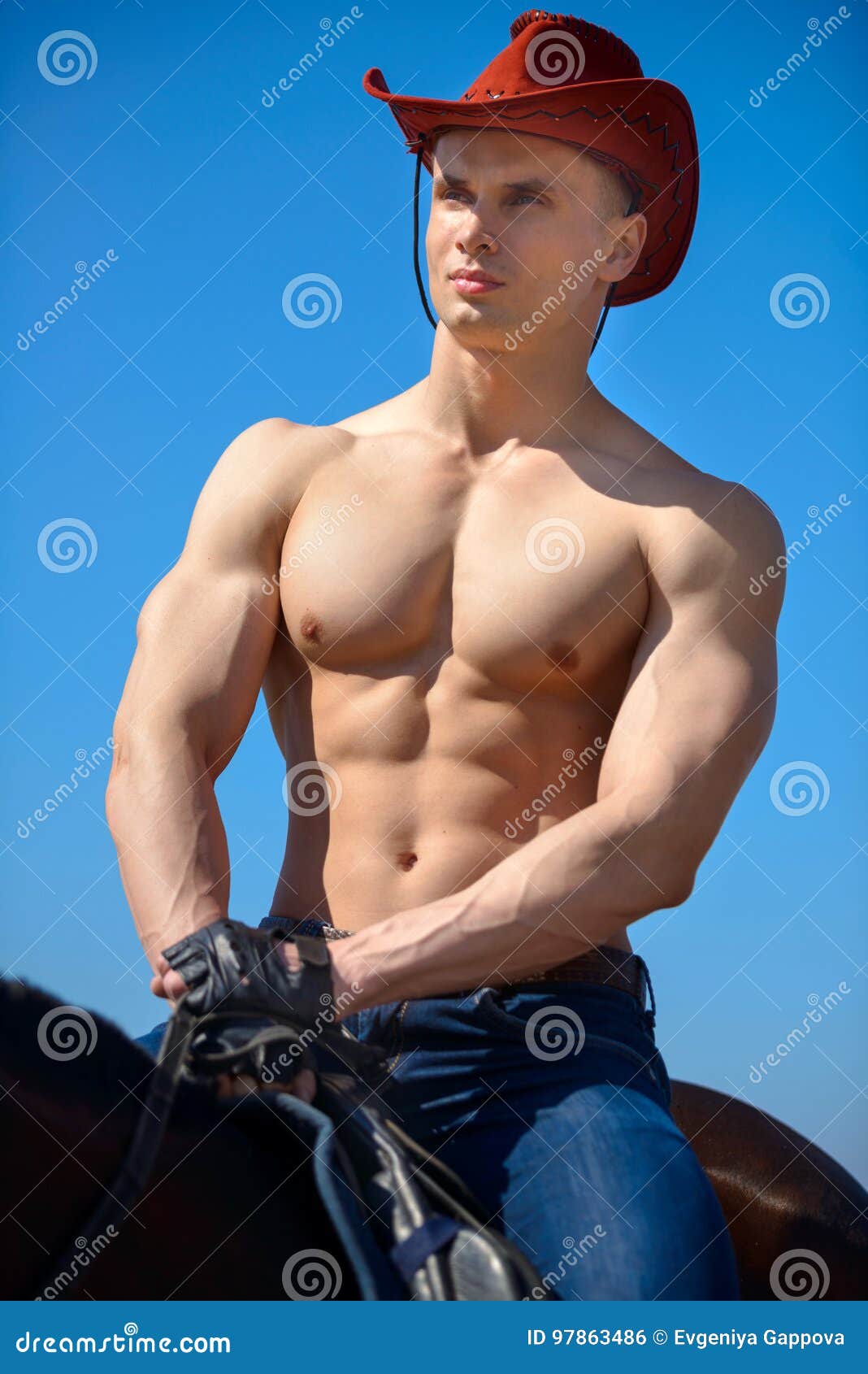 colin crump add muscular cowboy photo