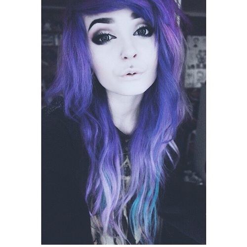 angie poorman add purple hair emo image