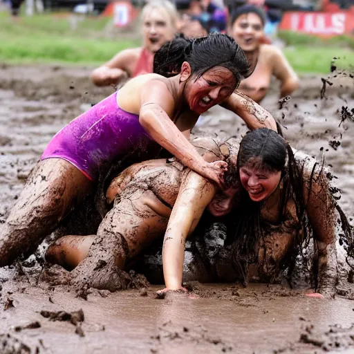 bibiana serrano add naked mud fight image