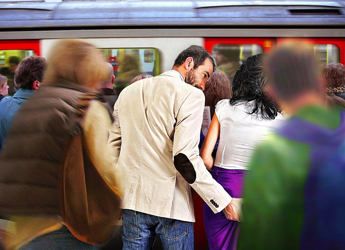 deb enright add public train groping photo